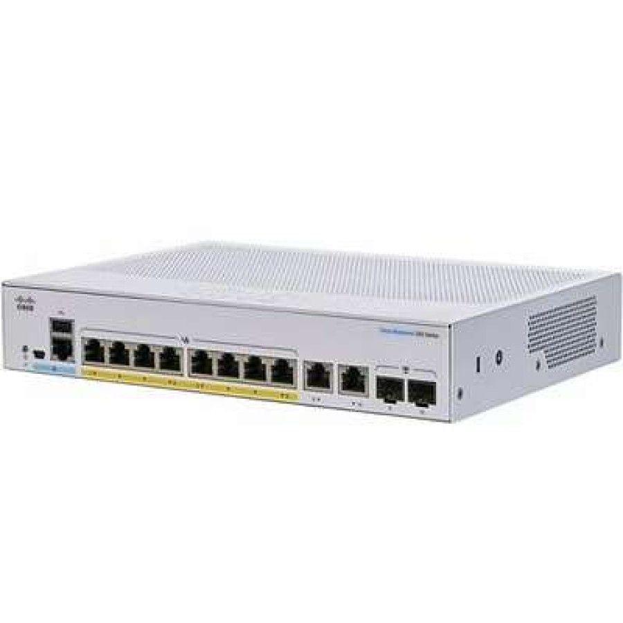 Ethernet Switches * | Ethernet Switches Cisco 250 Cbs250-8P-E-2G-Na 8 Ports Gigabit Ethernet Desktop Design Switch