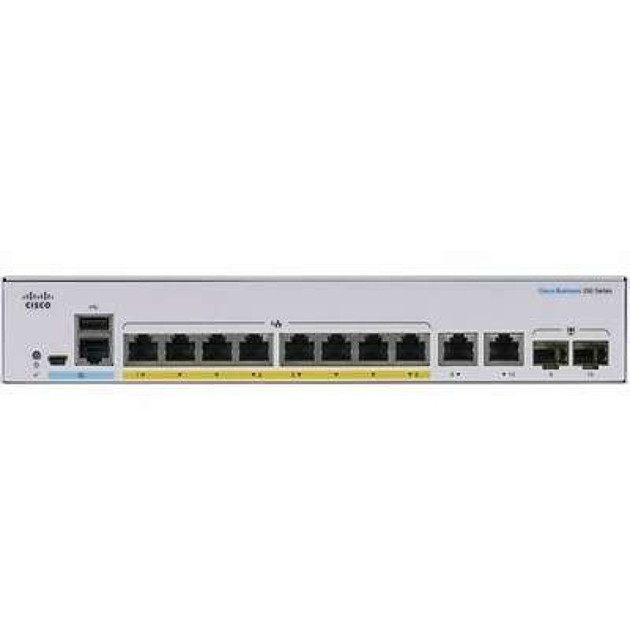 Ethernet Switches * | Ethernet Switches Cisco 250 Cbs250-8P-E-2G-Na 8 Ports Gigabit Ethernet Desktop Design Switch