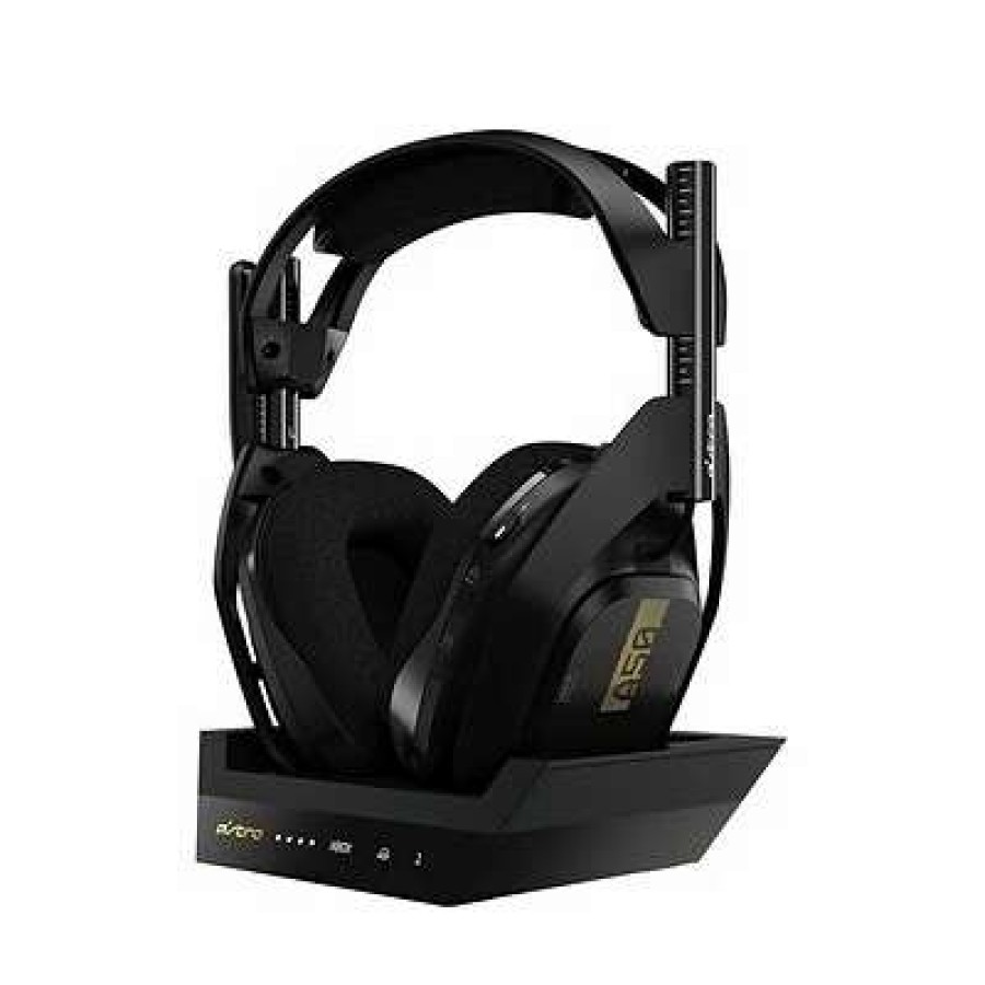 Headsets * | Logitech Gaming Headsets Astro A50 Wireless Gaming Headset With With Base Station, Black & Gold (939-001680)