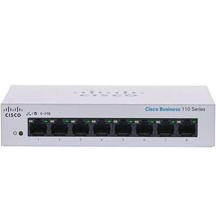 Ethernet Switches * | Ethernet Switches Cisco 110 Cbs110-8T-D-Na 8 Ports Gigabit Ethernet Rack Mountable Switch