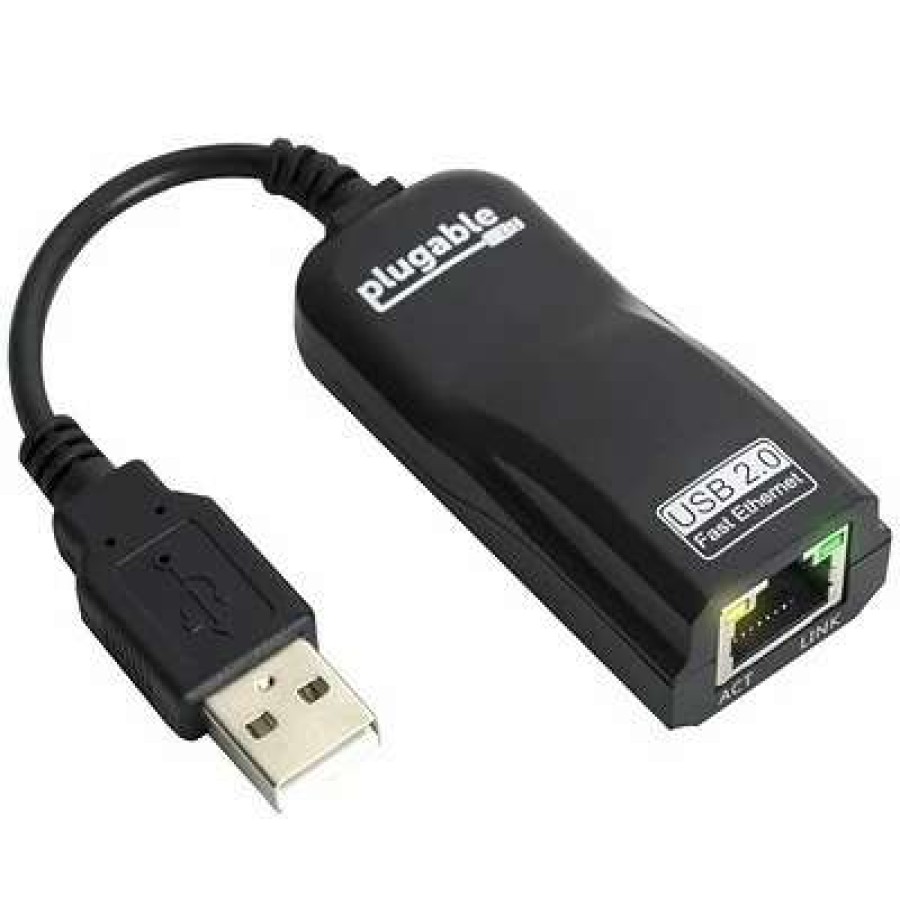 Network Adapters * | Network Adapters Plugable Usb2-E100 Usb 2.0 To 10/100Base-Tx Fast Ethernet Lan Wired Network Adapter For Wii And Wii U Consoles