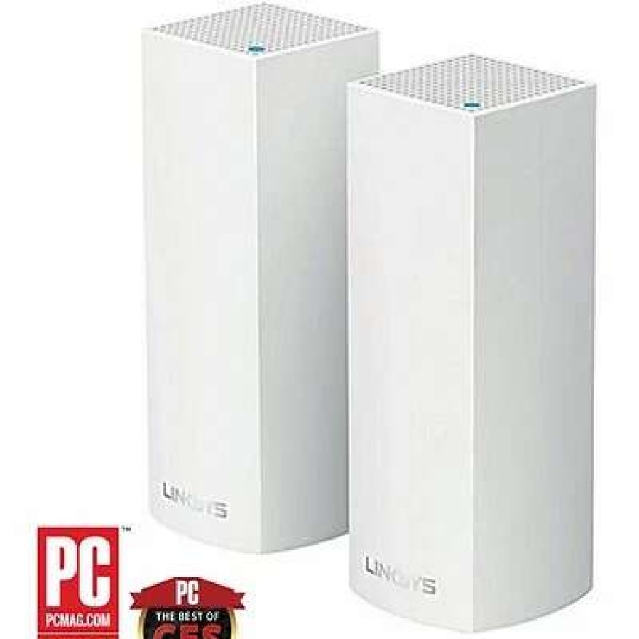 Wireless Routers * | Wireless Routers Linksys Velop Whole Home Mesh Wi-Fi System Ac2200 Tri Band Wireless And Ethernet Router, White (Whw0302)