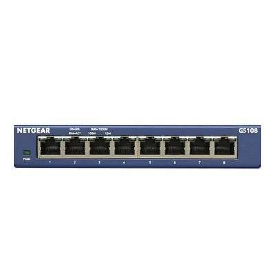 Ethernet Switches * | Ethernet Switches Netgear 8-Port Gigabit Ethernet Unmanaged Switch, Plug-And-Play (Gs108-400Nas)