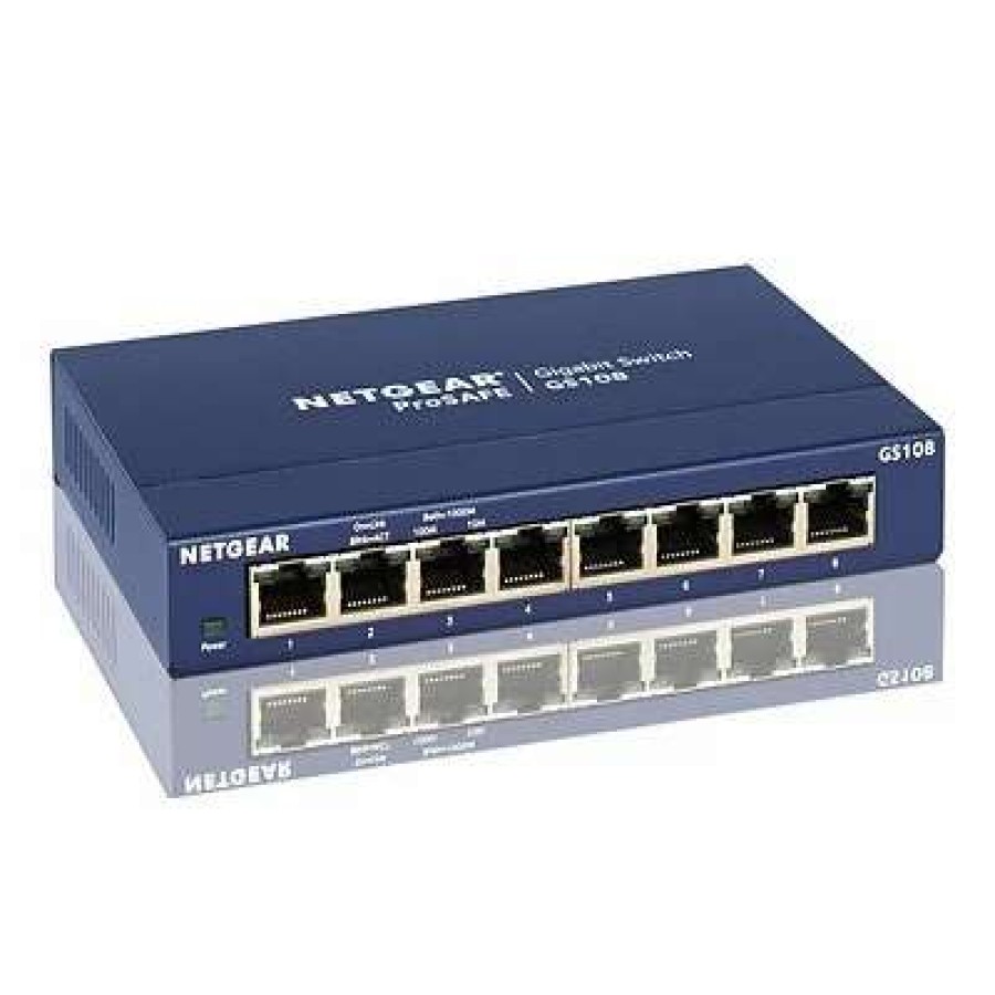 Ethernet Switches * | Ethernet Switches Netgear 8-Port Gigabit Ethernet Unmanaged Switch, Plug-And-Play (Gs108-400Nas)