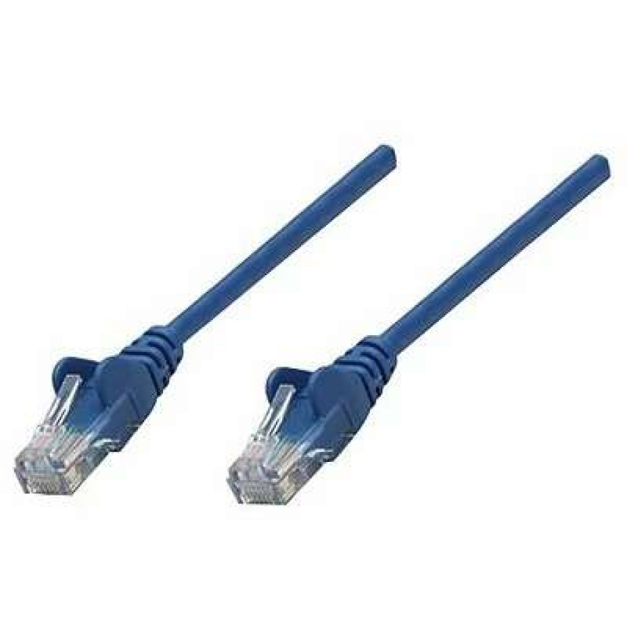 Networking Accessories * | Networking Accessories Intellinet 320634 Blue 100 Rj-45 Male/Male Cat5E Snag-Free Booted Utp Network Cable For Network Device