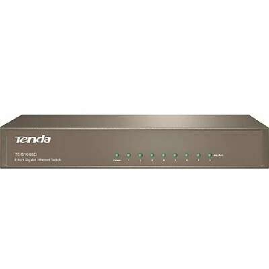 Ethernet Switches * | Ethernet Switches Tenda Teg1008D 8-Port Gigabit Ethernet Desktop/Wall Mountable Switch