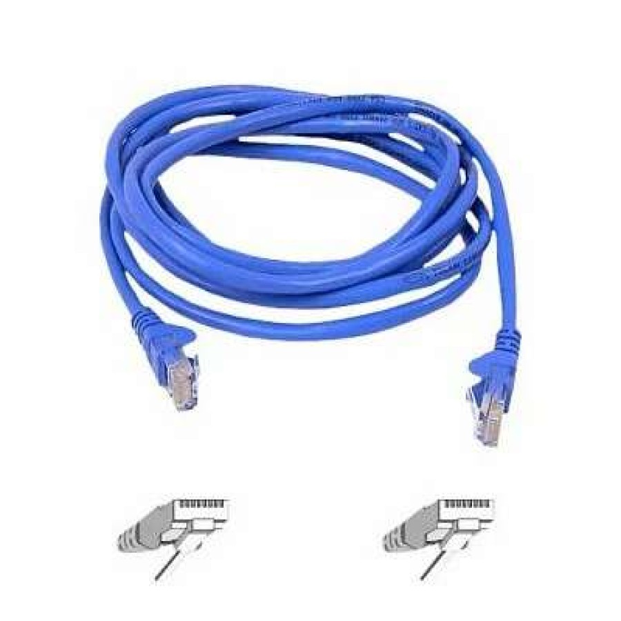 Networking Accessories * | Networking Accessories Belkin Cat6 Snagless Patch Cable, 5 Feet Blue