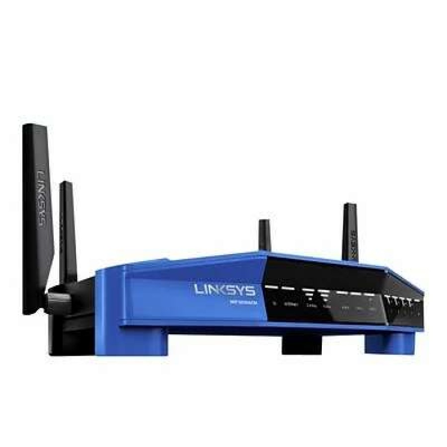 Wireless Routers * | Wireless Routers Linksys Wrt3200Acm-Rm2 Dual Band Wireless And Ethernet Router, Black/Blue