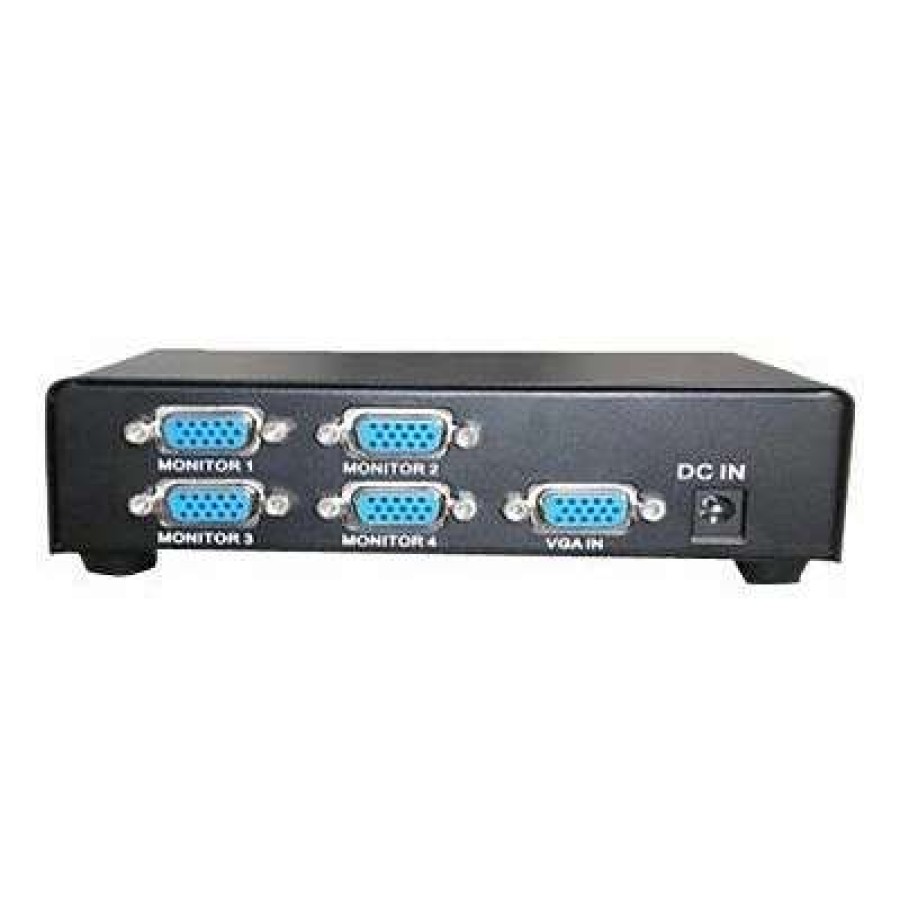 Ethernet Switches * | Ethernet Switches 4Xem 4 Port 350 Mhz Vga Video Splitter; Black