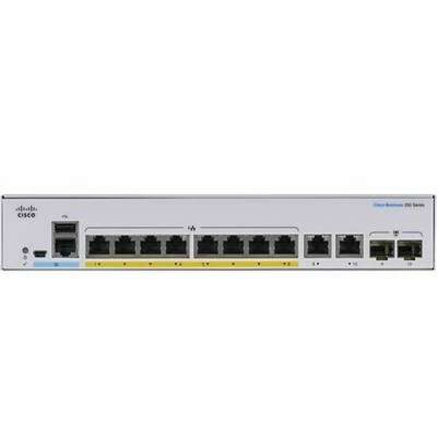 Ethernet Switches * | Ethernet Switches Cisco 250 Cbs250-8Fp-E-2G-Na 8 Ports Gigabit Ethernet Rackmount Design Switch