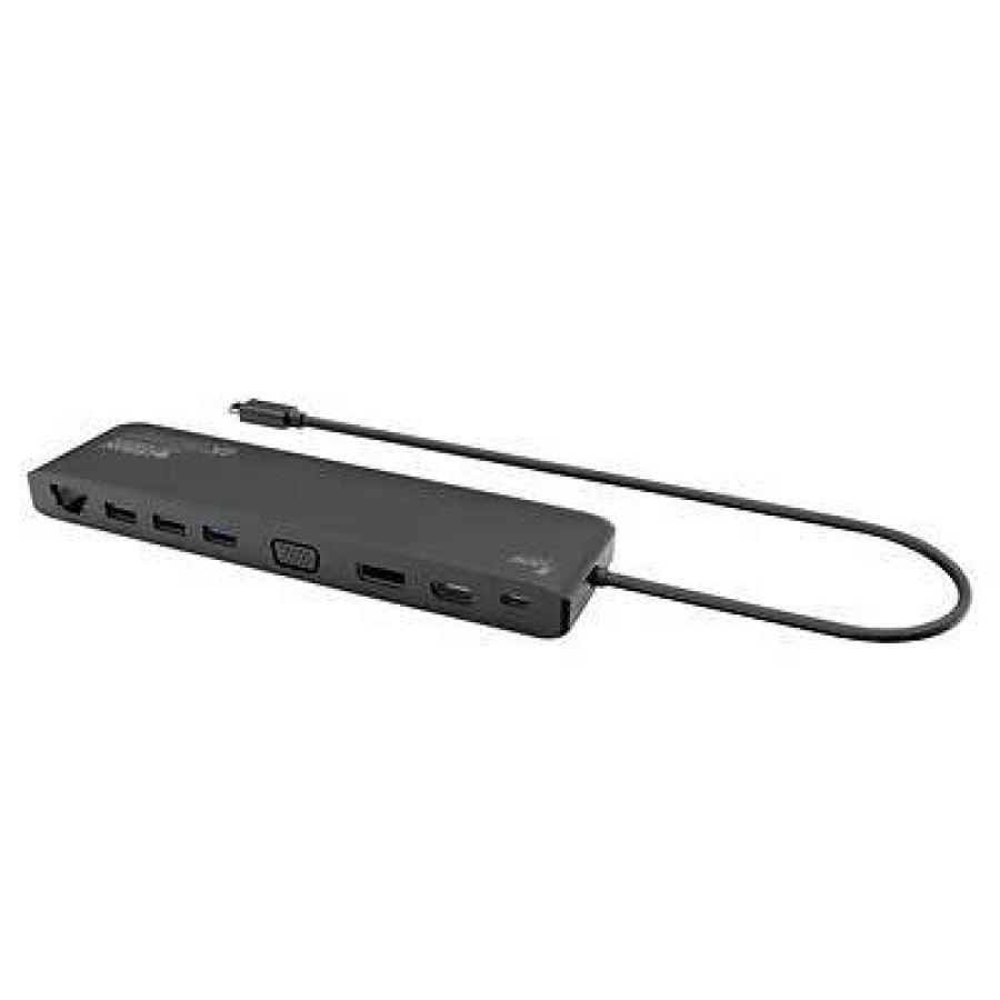 Laptop Accessories * | Laptop Docking Stations Urban Factory Hubee Mini 6-Port Usb-C Multi-Display 4K Docking Station, Black (Tcd45Uf)