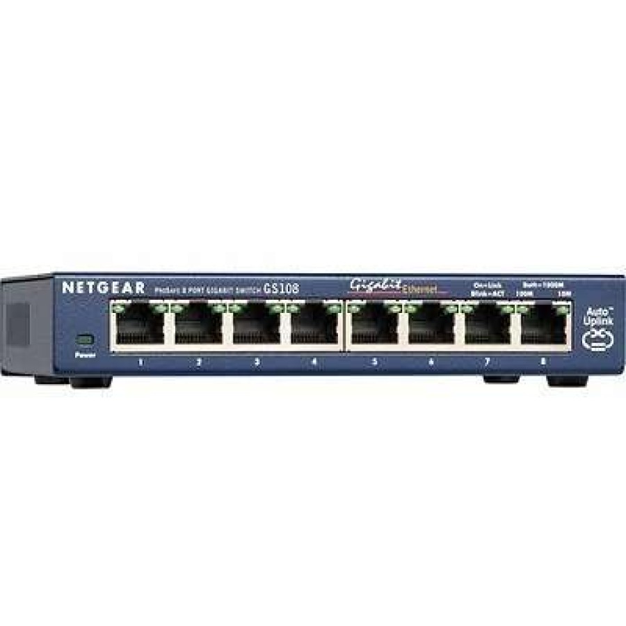 Ethernet Switches * | Ethernet Switches Netgear Business Class Prosafe Gs100 8 Port Unmanaged Gigabit Ethernet Switch