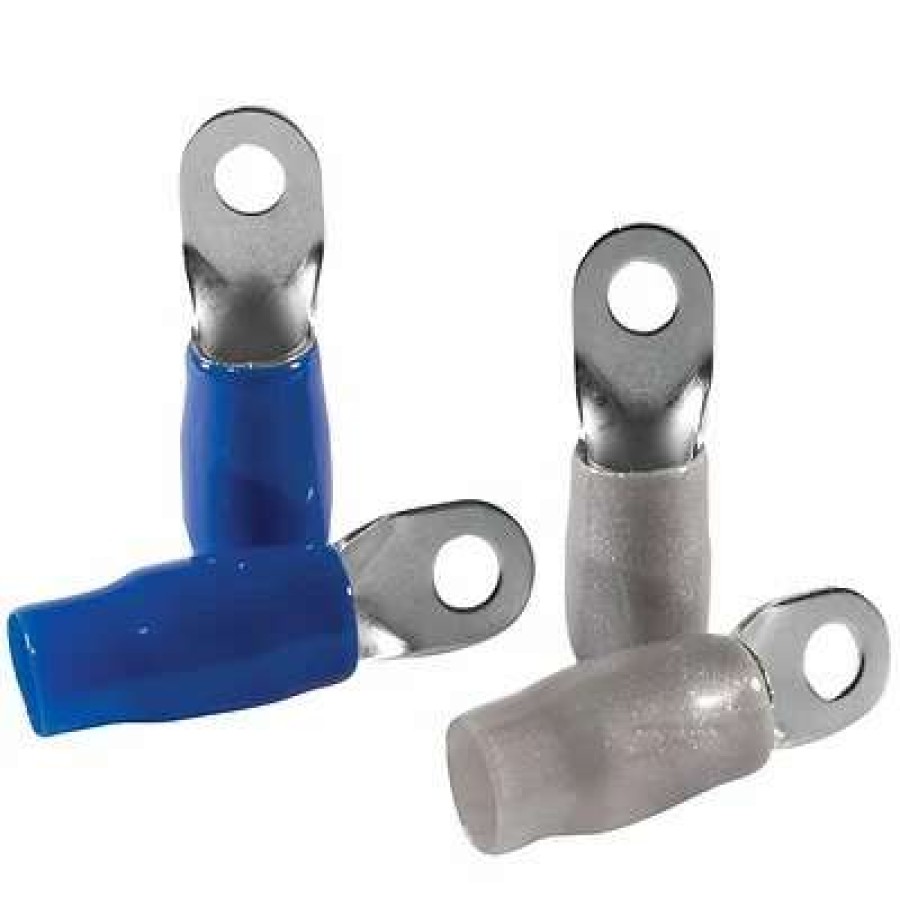 Networking Accessories * | Networking Accessories Db Link 4-Gauge 5/16 Ring Terminals, 4 Pk (Nickel Plated, 2 Blue & 2 Gray)(Rt4B)