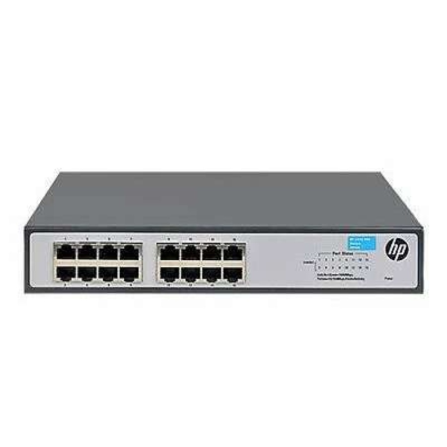 Ethernet Switches * | Ethernet Switches Hp 1420 Series Jh016A 16 Port Gigabit Ethernet Rack Mountable Switch; Black/Gray