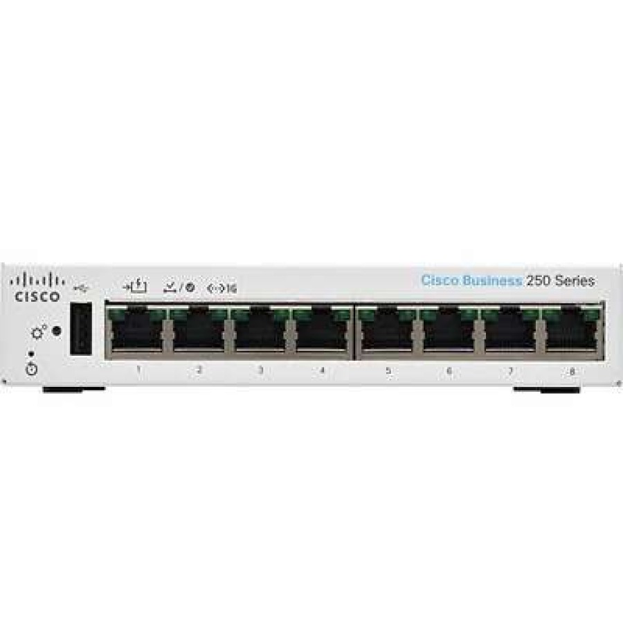 Ethernet Switches * | Ethernet Switches Cisco 250 Cbs250-8T-D-Na 8 Ports Gigabit Ethernet Desktop Design Switch