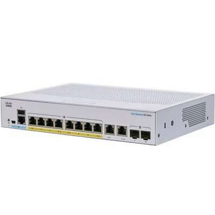 Ethernet Switches * | Ethernet Switches Cisco 250 Cbs250-8Pp-E-2G-Na 8 Ports Gigabit Ethernet Desktop Design Switch