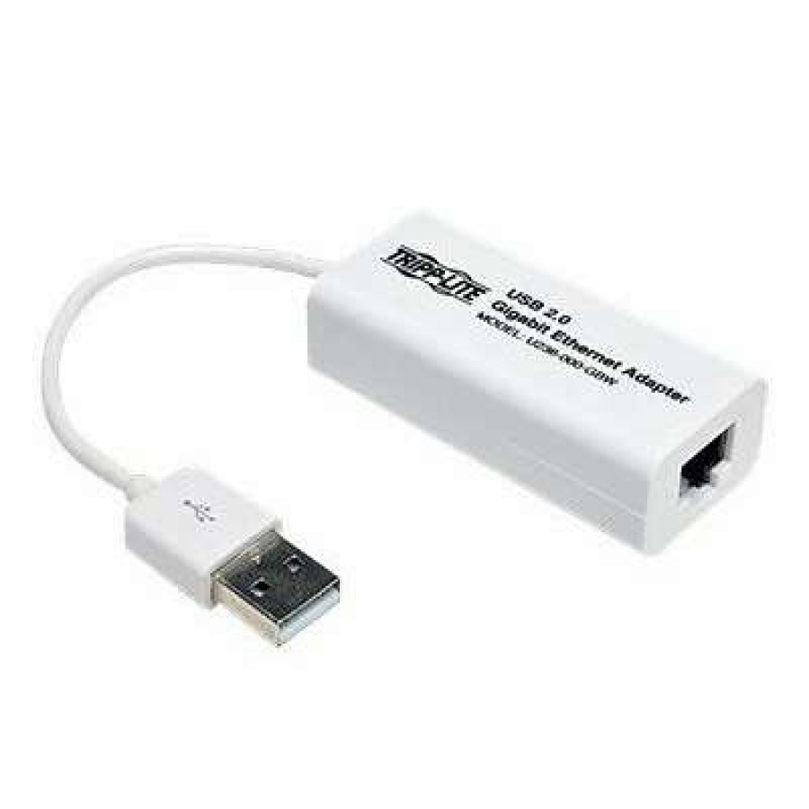 Network Adapters * | Network Adapters Tripp Lite U236-000-Gbw Usb 2.0 Hi-Speed To Gigabit Ethernet Network Adapter