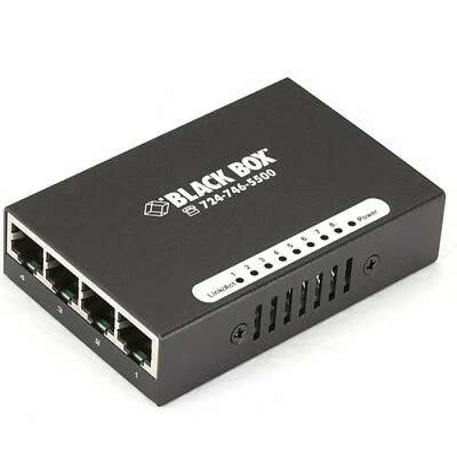 Ethernet Switches * | Black Box Ethernet Switches Blackbox Lbs008A Series Fast Ethernet (100-Mbps) Switch 10/100-Mbps Copper Rj45, Usb Powered (Lbs008A)