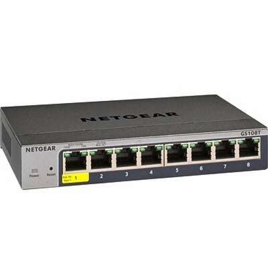 Ethernet Switches * | Ethernet Switches Netgear 8-Port Gigabit Ethernet Smart Switch (Gs108T)