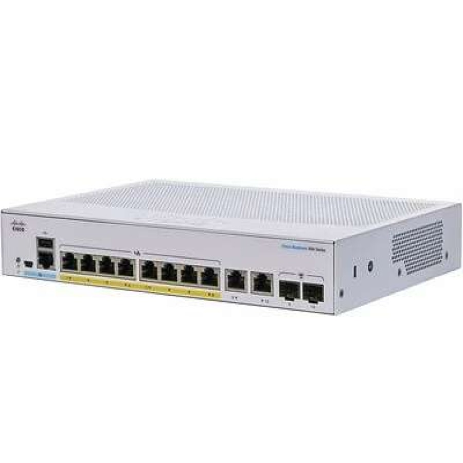 Ethernet Switches * | Ethernet Switches Cisco 350 Cbs350-8Fp-E-2G-Na 10 Ports Gigabit Ethernet Rack Mountable Switch