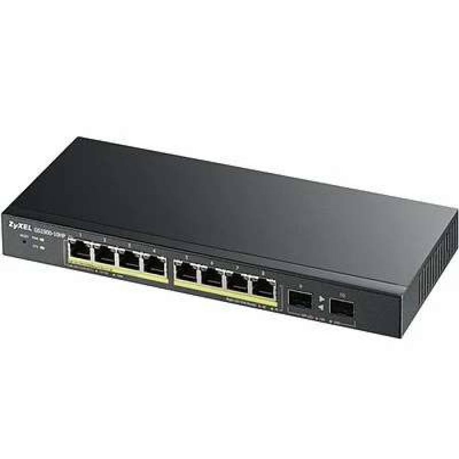 Ethernet Switches * | Zyxel Communications Ethernet Switches Zyxel Gs1900-10Hp Managed 8-Port Gigabit Poe+ Desktop Ethernet Switch, Black